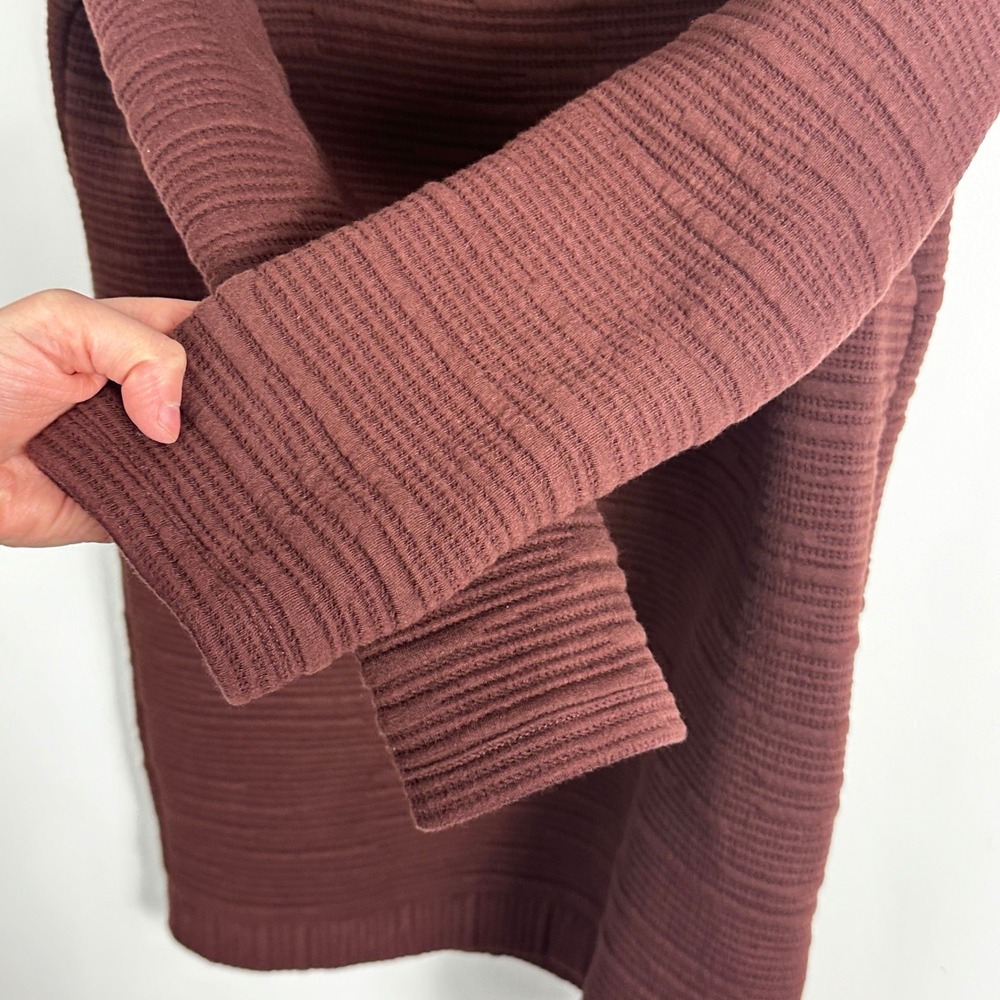 Cokluch Canada Brown Ribbed Turtleneck Sweater Dress Womens Sz Medium Boho Cowl - Picture 10 of 16